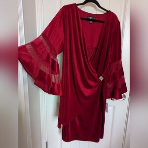 R&M Richards Red Draped Women's Robe